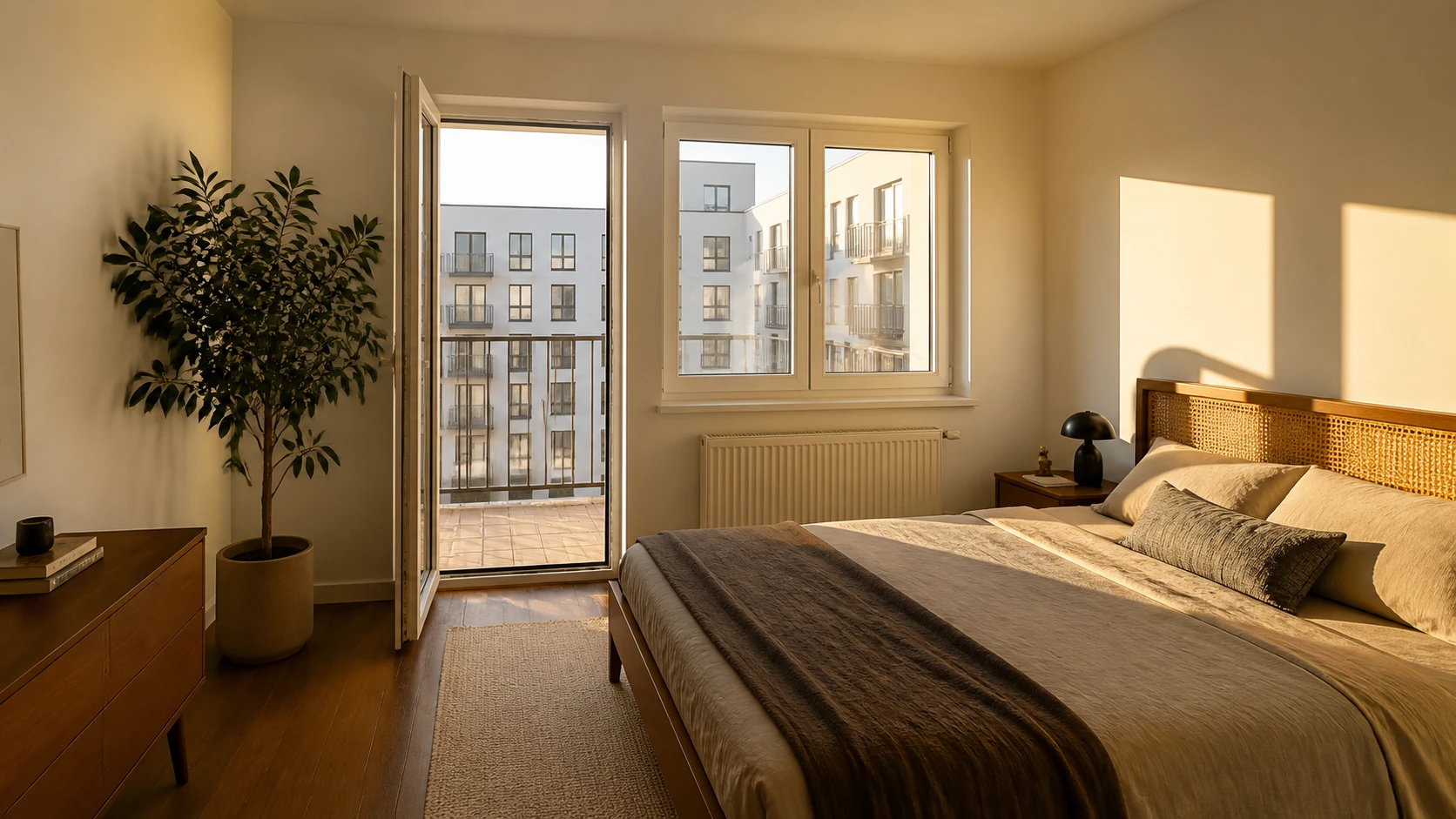Спальня 2 с выходом на открытый балкон